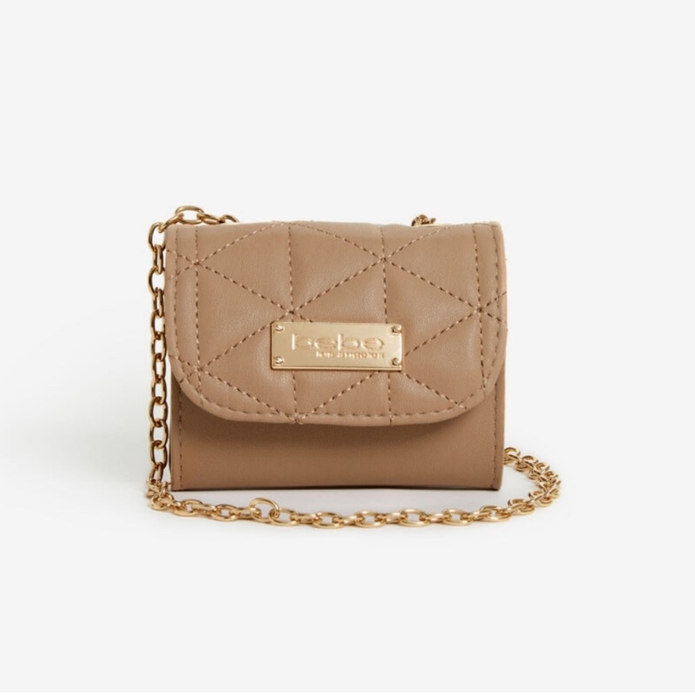 NWT Bebe Camile Beige Micro Fannypack